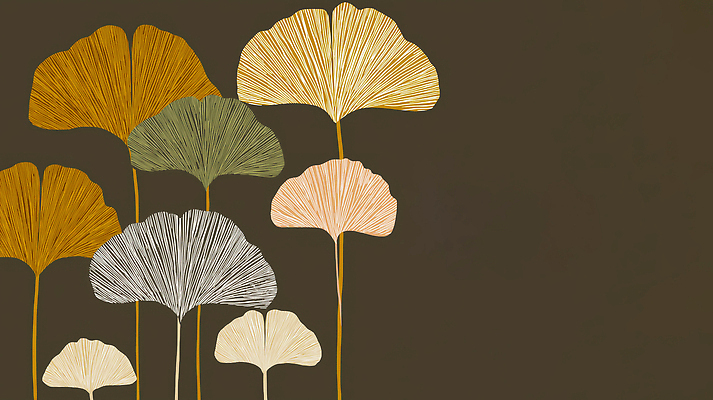 JPG 식물 디자인 예술 컬러 백그라운드 패턴 곡선 일러스트 자연 추상 장식 가을 분위기 은행잎 부드러움 조화 뷰티풀 색감 국내일러스트 AI일러스트 AI콘텐츠 계절 선 컨셉 잎 무늬 감각 생태계 파일형식