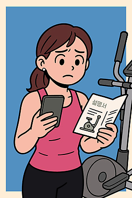 여자 다이어트 일러스트 건강 스마트폰 운동 운동기구 헬스 도구 연습 고민 체육관 유산소운동 설명서 사용방법 국내일러스트 AI파일 감정 사람 핸드폰 스마트기기 방법 파일형식 벡터