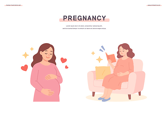 여자 행복 일러스트 가족 엄마 휴식 표정 건강 사랑 생활 소파 독서 임산부 임신 기쁨 마음 아기 출산 편안함 준비 순간 국내일러스트 AI파일 감정 컨셉 의자 관계 사람 감각 파일형식 벡터