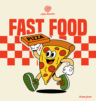 캐릭터 디자인 음식 일러스트 피자 패스트푸드 미소 달리기 식당 식사 유머 배송 즐거움 체크무늬 애니메이션 패스트푸드점 Cartoon 간편조리식품 일러캐릭터 AI파일 감정 무늬 모션 서양음식 표정 상점 인스턴트 파일형식 벡터