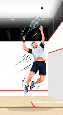 JPG 스포츠 운동화 일러스트 공 운동선수 기술 경기 빨간색 운동 점프 힘 경쟁 코트 흰색 라켓 집중 연습 역동적 스쿼시 발톱 액션 국내일러스트 AI일러스트 AI콘텐츠 스포츠용품 컬러 신발 컨셉 모션 발 건강 구기 외투 파일형식