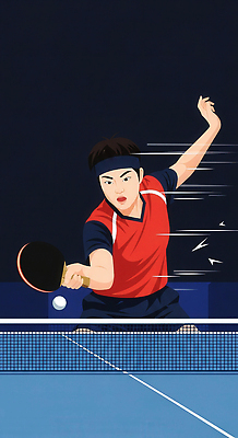 JPG 스포츠 포즈 일러스트 청소년 협력 운동선수 서브 기술 경기 운동복 운동 경쟁 스윙 탁구 집중 연습 액션 카리스마 국내일러스트 AI일러스트 AI콘텐츠 옷 컨셉 건강 사람 구기 파일형식