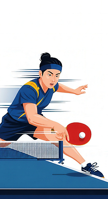 JPG 스포츠 일러스트 공 모션 탁자 협력 운동선수 기술 경기 운동 힘 경쟁 스윙 탁구 집중 연습 속도 역동적 체육대회 국내일러스트 AI일러스트 AI콘텐츠 포즈 가구 컨셉 건강 구기 체육 대회 파일형식