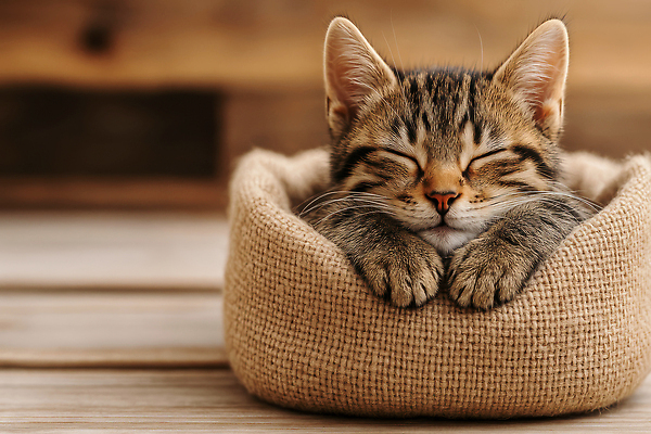 JPG 동물 편집이미지 생명 집안 털 반려동물 평화 귀여움 고양이 침대 잠 수면 편안함 화사함 편집실사 AI포토 AI콘텐츠 가구 컨셉 포유류 실내 물 감각 CG 파일형식