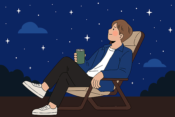 그릇 응시 남자 감정 별 여유 음료 컬러 의자 일러스트 자연 하늘 휴식 청춘 별자리 편안함 즐거움 별빛 소프트웨어 순간 국내일러스트 AI파일 자연요소 식기 시선 가구 컨셉 사람 빛 감각 생태계 파일형식 벡터