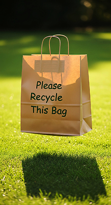 JPG 편집이미지 종이 가방 자연 문구용품 잔디 환경 재활용 메시지 보호 쓰레기 폐기물 친환경 생태계 서식지 편집실사 AI포토 AI콘텐츠 식물 잡화 컨셉 CG 오브젝트 파일형식