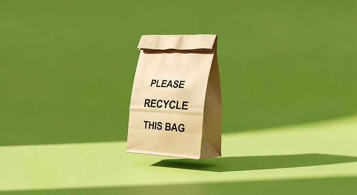 JPG 편집이미지 포장 자연 종이봉투 환경 재활용 메시지 의식 소비 보호 에코 친환경 자원 편집실사 AI포토 AI콘텐츠 컨셉 봉투 CG 생태계 파일형식