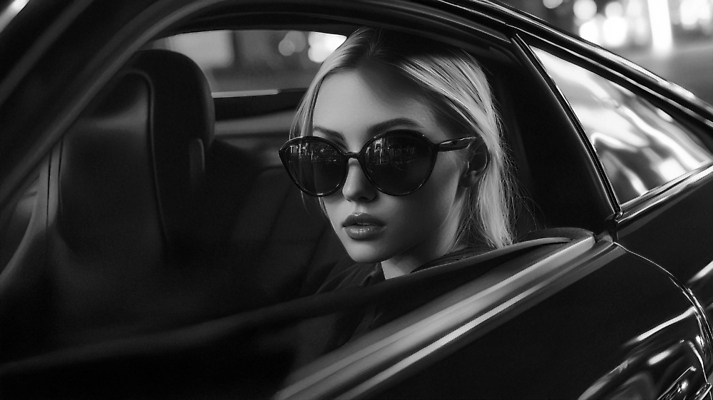 JPG 편집이미지 여자 패션 자동차 거리 흑백 청춘 도시 분위기 고독 저녁 신비 외출 의료성형뷰티 스타일 편집실사 AI인물포토 AI콘텐츠 감정 육상교통 컨셉 촬영기법 사람 야간 CG 파일형식 AI포토