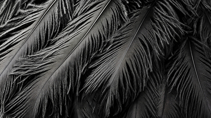 JPG 식물 동물 편집이미지 예술 패턴 자연 검은색 깃털 질감 대칭 뷰티풀 창의성 디테일 편집실사 AI포토 AI콘텐츠 컬러 무늬 CG 생태계 파일형식