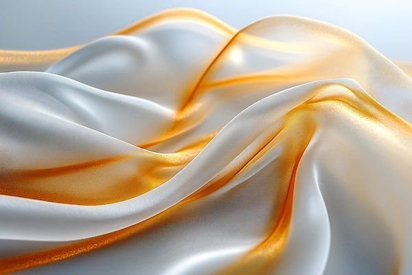 JPG 편집이미지 디자인 패션 백그라운드 빛 반사 주황색 흰색 주름 우아함 실크 천 질감 부드러움 패브릭 편집실사 AI포토 AI콘텐츠 컬러 컨셉 직물 감각 CG 파일형식