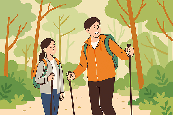 나무 여자 남자 여행 일러스트 가족 모션 자연 산 대화 풍경 취미 친구 운동 산책 등산 트래킹 도전 숲 즐거움 국내일러스트 AI파일 식물 감정 관계 레저 휴식 건강 말하기 사람 생태계 파일형식 벡터