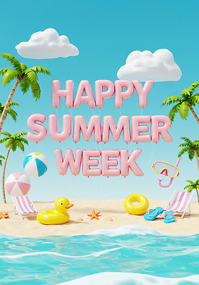 JPG 편집이미지 수영복 바다 장신구 휴가 해변 여름 3D 수영 파라솔 놀이기구 즐거움 공놀이 주말 풍선 편집3D AI컴퓨터그래픽 AI콘텐츠 옷 계절 감정 공 놀이 수상스포츠 디지털합성 파일형식