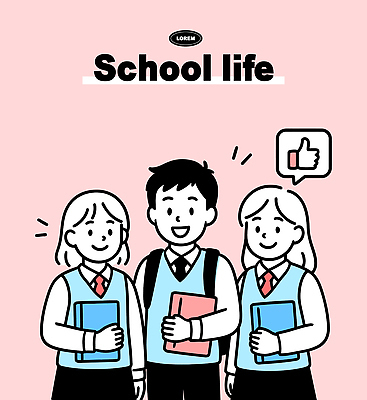 캐릭터 학생 교육 교복 일러스트 교실 학교 모션 청소년 협력 미소 일상 친구 학습 만남 즐거움 교과서 긍정 이미지 소통 지원 일러캐릭터 AI파일 옷 감정 컨셉 관계 교재 표정 사람 라이프 파일형식 벡터