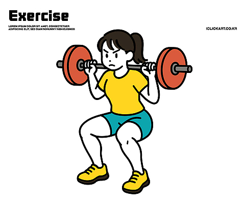 캐릭터 일러스트 건강 운동복 운동 헬스 아령 무게 웨이트트레이닝 도둑 집중 연습 하체운동 스쿼트 홈트레이닝 국내일러스트 일러캐릭터 AI파일 옷 컨셉 범죄인 파일형식 벡터 운동자세
