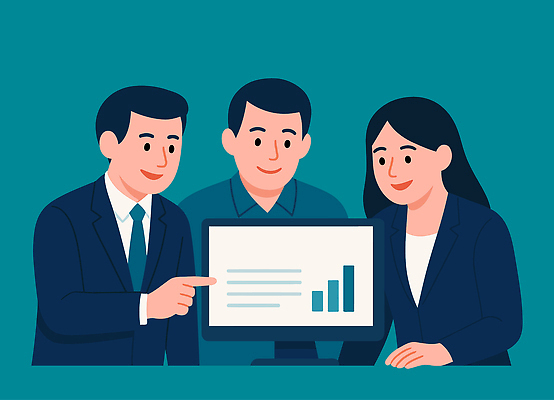 여자 남자 일러스트 비즈니스 회의 협력 직장 정장 스크린 자료 정보 성장 작업 전문직 결과 계획 토론 분석 전략 서류판 국내일러스트 AI파일 직업 옷 컨셉 회사 사람 사무용품 파일형식 벡터