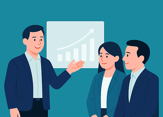 여자 남자 일러스트 회사 비즈니스 성공 회의 그래프 협력 자료 정보 성장 발표 군중 강의 프레젠테이션 분석 전략 소통 리더쉽 국내일러스트 AI파일 컨셉 사람 파일형식 벡터