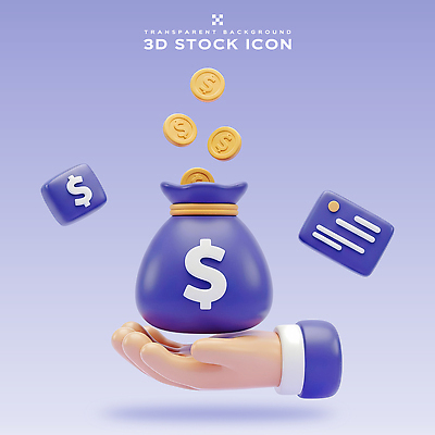 PSD 편집이미지 손 디자인 상징 돈 가방 그래픽 금융 3D 동전 재산 주식 모던 투자 편집3D 잡화 비즈니스 신체부위 경제 디지털합성 파일형식