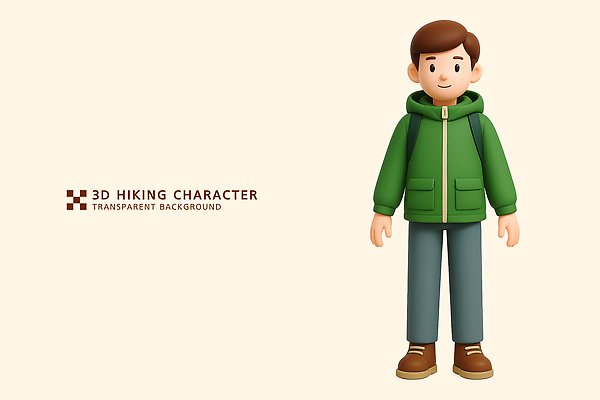 PSD 편집이미지 캐릭터 여행 배낭 자연 아웃도어 3D 걷기 환경 하이킹 탐험 도전 숲 애니메이션 편집3D 가방 모션 레저 디지털합성 생태계 파일형식