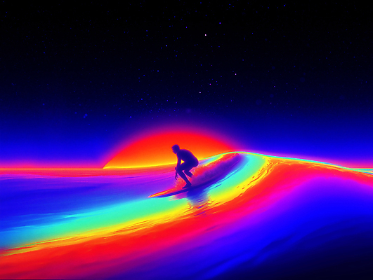 JPG 편집이미지 파도 바다 컬러 모션 자연 하늘 사람 풍경 해변 물 노을 수영 일몰 꿈 서핑 그림 수평선 사이버펑크 편집실사 AI컴퓨터그래픽 AI콘텐츠 자연요소 수상스포츠 CG 생태계 파일형식 SF