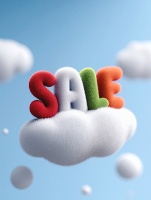 JPG 구름 편집이미지 디자인 상징 컬러 하늘 이벤트 3D 세일 스크린 고객 알림 부드러움 마케팅 주목 창의성 편집3D AI컴퓨터그래픽 AI콘텐츠 자연요소 감각 디지털합성 파일형식