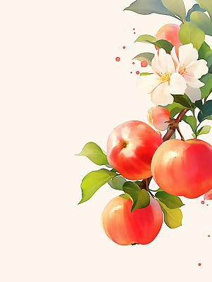 JPG 식물 사계절 꽃 컬러 잎 과일 일러스트 자연 생명 미술 농작물 정원 봄 신선 사과 과수원 유기농 조화 뷰티풀 국내일러스트 AI일러스트 AI콘텐츠 웰빙 계절 농업 문화예술 생태계 파일형식