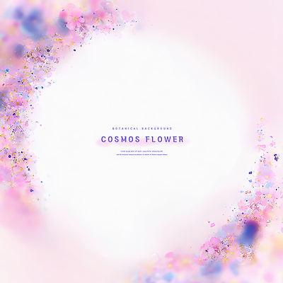 PSD 식물 디자인 꽃 예술 분홍색 컬러 백그라운드 일러스트 자연 환경 봄 흰색 코스모스 부드러움 화사함 조화 뷰티풀 생동감 순간 국내일러스트 계절 컨셉 감각 생태계 파일형식