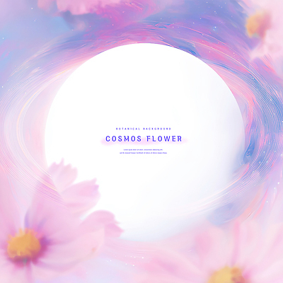 PSD 식물 꽃잎 꽃 분홍색 컬러 백그라운드 일러스트 자연 조명 그래픽 우주 원형 중앙 코스모스 부드러움 조화 뷰티풀 국내일러스트 도형 감각 생태계 파일형식