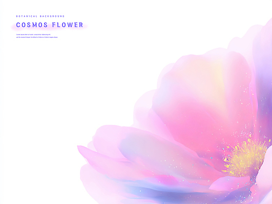 PSD 식물 디자인 꽃잎 꽃 예술 백그라운드 일러스트 자연 수채화 발전 우아함 시원함 코스모스 부드러움 화사함 감성 뷰티풀 색감 국내일러스트 컨셉 감각 생태계 파일형식
