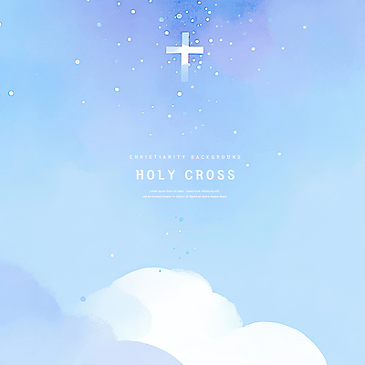 PSD 구름 기독교 종교 백그라운드 십자가 일러스트 자연 하늘 생명 일상 평화 믿음 희망 힘 영혼 신비 눈부심 극복 뷰티풀 국내일러스트 자연요소 감정 컨셉 라이프 생태계 파일형식