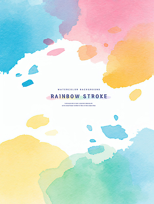 모양 PSD 디자인 감정 예술 컬러 백그라운드 무지개 일러스트 수채화 회화 물감 작품 부드러움 뷰티풀 창작 아크릴 국내일러스트 자연요소 재질 말하기 미술 미술도구 감각 파일형식