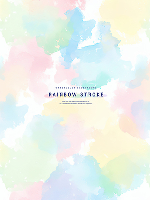 PSD 디자인 예술 컬러 백그라운드 무지개 일러스트 수채화 그래픽 페인트 질감 부드러움 감성 파스텔 뷰티풀 효과 국내일러스트 자연요소 컨셉 학용품 감각 파일형식