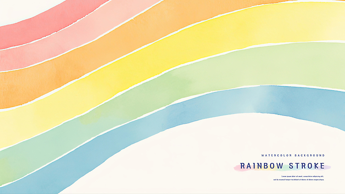 PSD 디자인 예술 컬러 백그라운드 무지개 일러스트 자연 수채화 표현 편안함 모던 그림 부드러움 화사함 조화 뷰티풀 국내일러스트 자연요소 컨셉 감각 생태계 파일형식