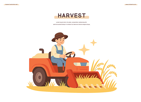 남자 농업 일러스트 자동차 자연 곡류 농작물 햇빛 농장 농사 기계 장비 수확 농촌 작업 농부 트랙터 국내일러스트 AI파일 직업 산업 육상교통 사람 태양 시골 농기계 생태계 특수차량 파일형식 벡터