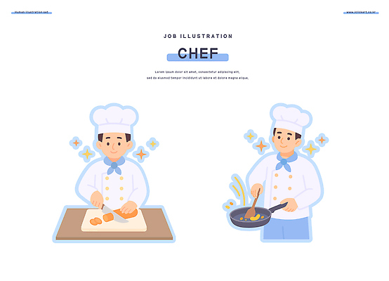 캐릭터 음식 유니폼 일러스트 재료 기술 건강 요리 주방 요리사 식사 칼 맛 프레젠테이션 레시피 취사 요리준비 전문 창의성 공급 일러캐릭터 AI파일 직업 옷 컨셉 준비 요리중 파일형식 벡터