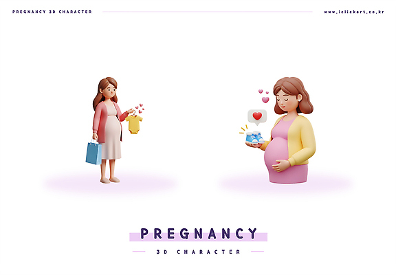PSD 편집이미지 디자인 여자 행복 가족 3D캐릭터 선물 사랑 사람 3D 임신 기쁨 아기 유아복 애니메이션 편집3D 캐릭터 옷 감정 관계 아기용품 디지털합성 파일형식