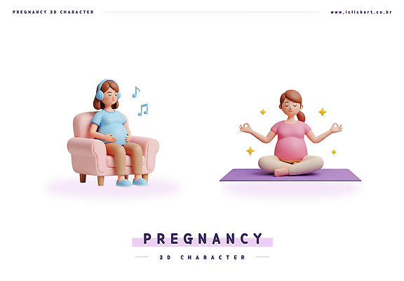 PSD 무료이미지 편집이미지 캐릭터 디자인 행복 음악 요가 건강 일상 소파 3D 임산부 임신 편안함 명상 편집3D 웰빙 감정 의자 문화예술 라이프 감각 디지털합성 파일형식
