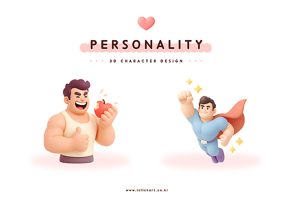 PSD 편집이미지 디자인 컬러 3D캐릭터 미소 3D 표현 그리기 사과 애니메이션 영웅 슈퍼히어로 창의성 편집3D 캐릭터 과일 모션 표정 디지털합성 파일형식