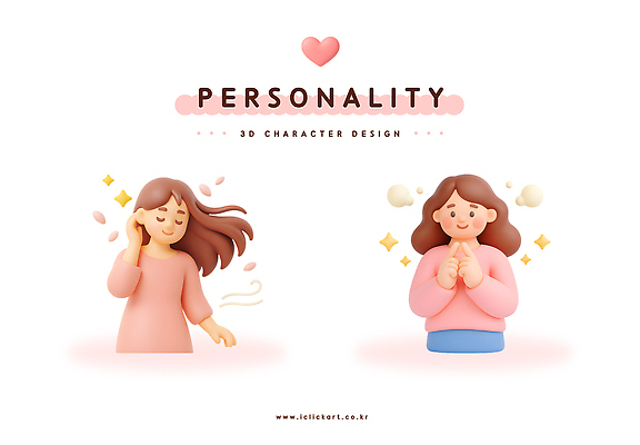 PSD 편집이미지 캐릭터 디자인 여자 감정 예술 생각 3D캐릭터 그래픽 3D 표현 즐거움 개성 애니메이션 창작 편집3D 사람 디지털합성 파일형식