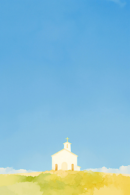 JPG 구름 종교 컬러 여행 일러스트 자연 하늘 날씨 밝음 풍경 일상 햇빛 교회 평화 고요 구조물 조용 뷰티풀 목가 전경 국내일러스트 AI일러스트 AI콘텐츠 자연요소 건축 컨셉 종교건축 건물 라이프 태양 생태계 파일형식 탑뷰