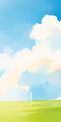 JPG 구름 기독교 상징 컬러 이동 십자가 일러스트 자연 하늘 휴식 풍경 초원 평화 맑음 고요 일몰 기도 분위기 모던 조화 뷰티풀 국내일러스트 AI일러스트 AI콘텐츠 자연요소 종교 컨셉 날씨 노을 생태계 파일형식