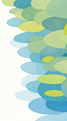 JPG 식물 디자인 컬러 패턴 일러스트 자연 생명 풍경 물 평화 환경 고요 시세 수면 수중식물 연잎 수로 조화 만개 뷰티풀 국내일러스트 AI일러스트 AI콘텐츠 자연요소 컨셉 잎 무늬 금융 생태계 파일형식