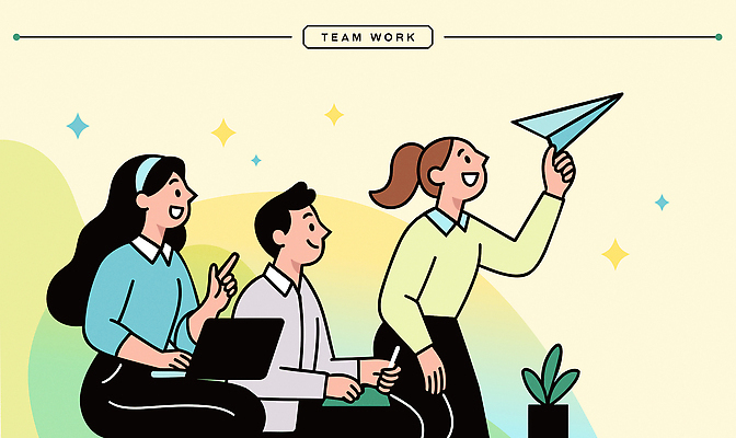 일러스트 회의 커뮤니케이션 협력 아이디어 사무실 도전 업무 작업 발표 전문직 종이비행기 동료 즐거움 참여 창의성 창작 프로젝트 브레인스토밍 국내일러스트 AI파일 직업 감정 컨셉 비즈니스 관계 종이접기 파일형식 벡터