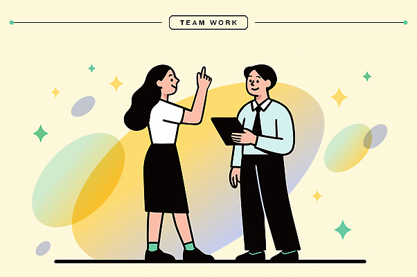 일러스트 성공 회의 협력 아이디어 직장 실내 대화 여러명 업무 발표 그룹 발전 동료 전략 소통 문제해결 창의성 피드백 국내일러스트 AI파일 다수 컨셉 회사 비즈니스 관계 말하기 사람 내부 작업 파일형식 벡터