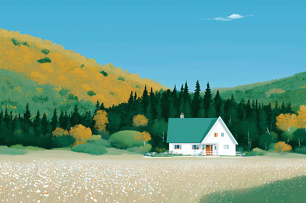 JPG 식물 그릇 단풍 일러스트 자연 주택 풍경 야외 초록색 농경지 평화 자유 금색 가을 흰색 시골 숲 언덕 조화 뷰티풀 국내일러스트 AI일러스트 AI콘텐츠 식기 계절 컬러 컨셉 잎 건물 농장 생태계 파일형식