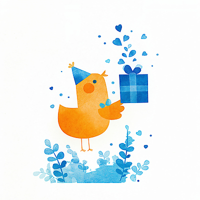 JPG 식물 동물 행복 프로포즈 크리스마스 일러스트 선물 파란색 파티 귀여움 봄 하트 축하 생일 즐거움 소원 애니메이션 아기새 국내일러스트 AI일러스트 AI콘텐츠 모양 계절 기념일 감정 새끼 컬러 컨셉 조류 이벤트 파일형식