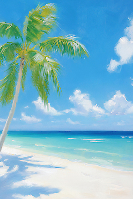 JPG 구름 바다 여행 일러스트 자연 하늘 휴식 열대 풍경 해변 여름 파란색 모래사장 야자수 태양 평화 선탠 뷰티풀 국내일러스트 AI일러스트 AI콘텐츠 자연요소 나무 계절 컬러 컨셉 생태계 파일형식