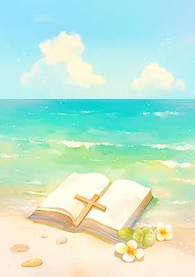 JPG 꽃 종교 바다 일러스트 자연 조개 휴식 풍경 해변 일상 여름 평화 성경 산호 신비 명상 영감 차분 국내일러스트 AI일러스트 AI콘텐츠 식물 계절 컨셉 종교용품 어패류 라이프 자포동물 생태계 파일형식