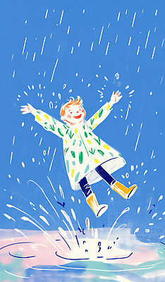 JPG 어린이 패턴 일러스트 모션 자연 물놀이 하늘 날씨 장화 웃음 여름 파란색 기쁨 물방울 연못 색칠 즐거움 분수 국내일러스트 AI일러스트 AI콘텐츠 계절 감정 컬러 신발 무늬 놀이 표정 사람 생태계 파일형식