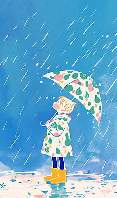 JPG 구름 감정 어린이 컬러 일러스트 우산 자연 놀이 하늘 날씨 풍경 잔디 야외 일상 물방울 즐거움 호기심 애니메이션 동심 국내일러스트 AI일러스트 AI콘텐츠 자연요소 식물 컨셉 사람 라이프 생태계 파일형식