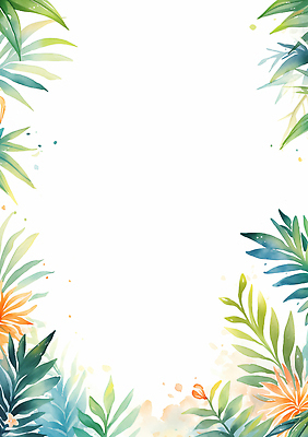 JPG 식물 디자인 화초 예술 백그라운드 잎 일러스트 자연 생명 수채화 장식 초록색 여름 열대식물 그림 명화 국내일러스트 AI일러스트 AI콘텐츠 계절 컬러 생태계 파일형식